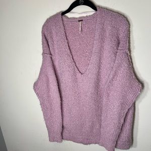 Free People Pink Off-the-Shoulder Sweater, Size XS
